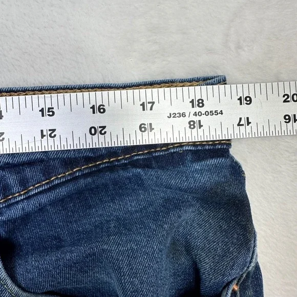 Levi's 505 Jean Mens 38x32 (Fits 26x30) Blue Regular Medium Wash Pants Classic - Picture 6 of 10